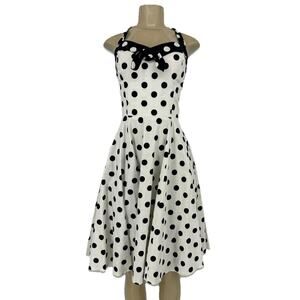 NEW Eva Rose Small Women Retro Classic Polkadot Swing Dress Rockabilly 1-26